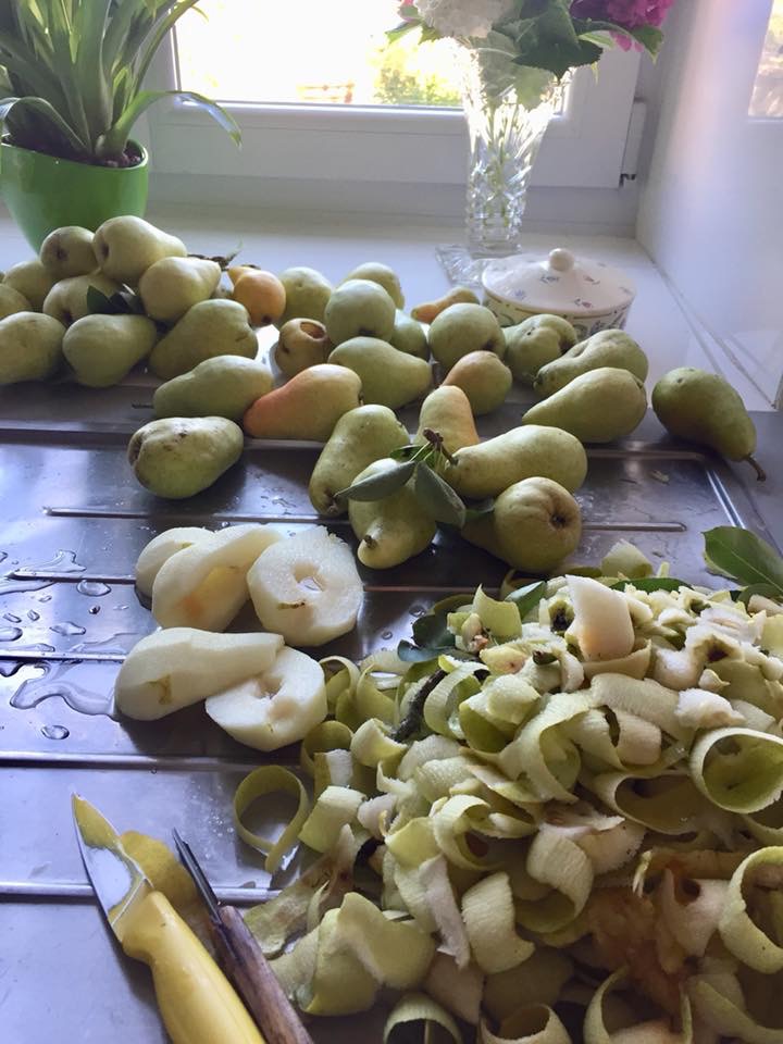 Poires du jardin au vin